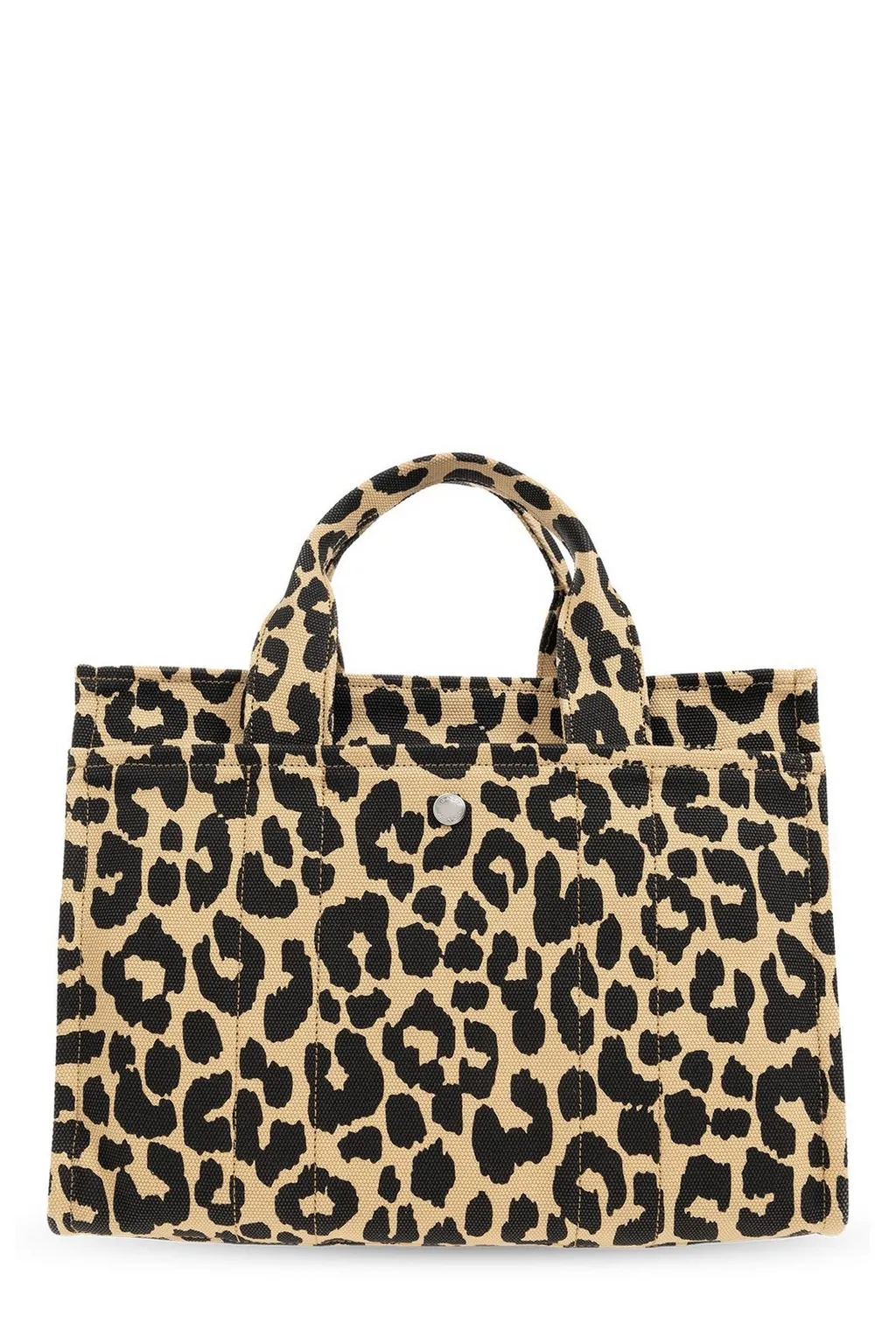 Leopard Printed Top Handle Bag