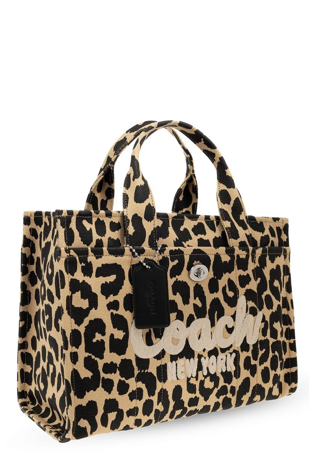Leopard Printed Top Handle Bag