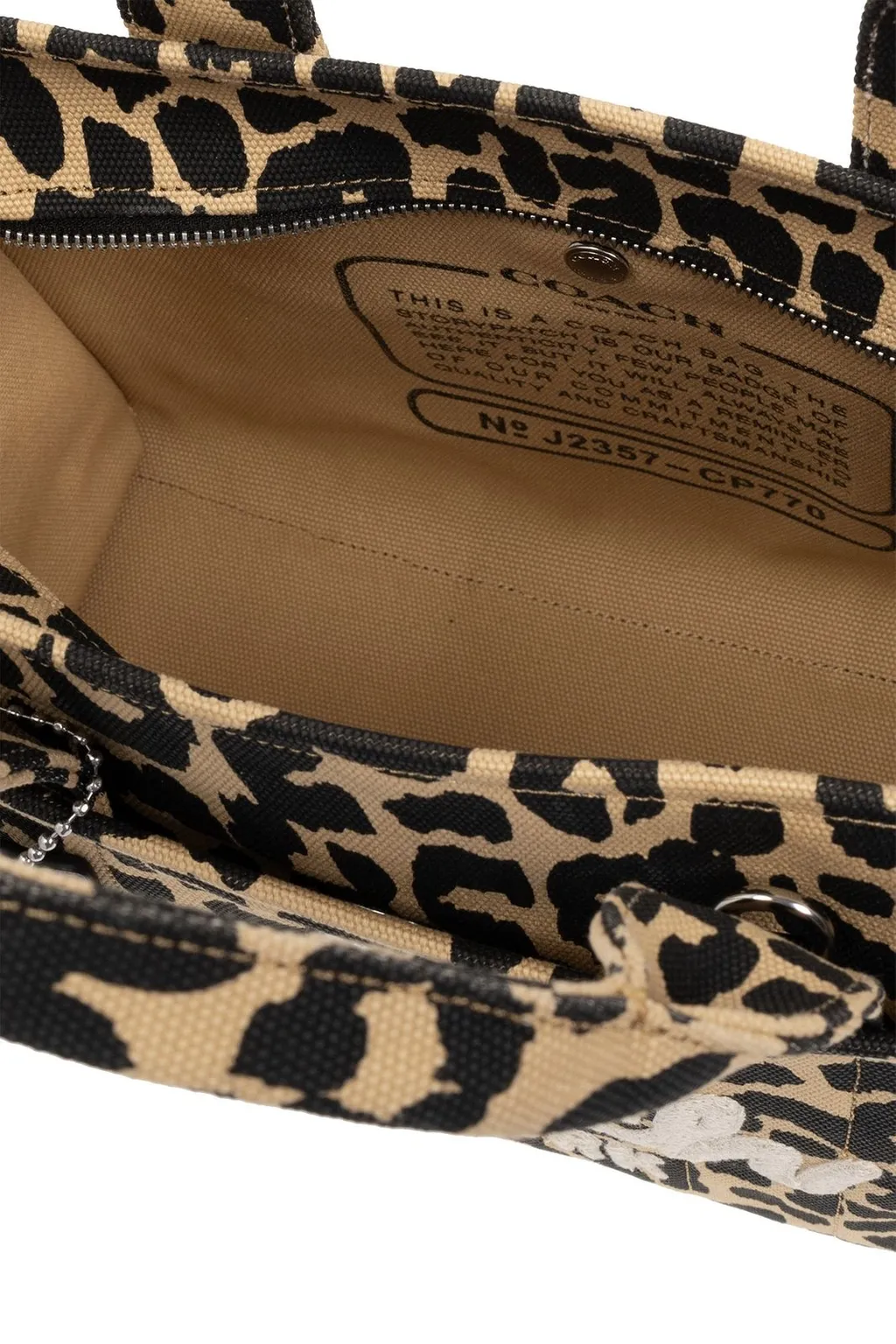 Leopard Printed Top Handle Bag