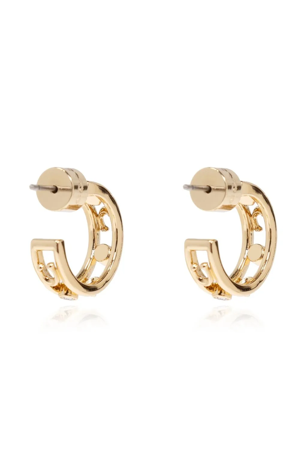 Logo Detailed Embellished Earrings