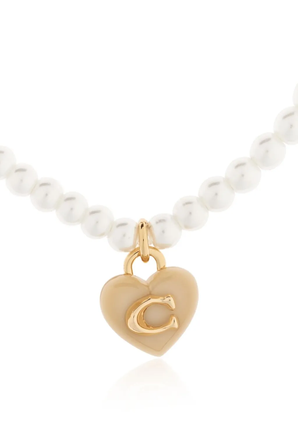 Heart Logo Plaque Charm Bracelet