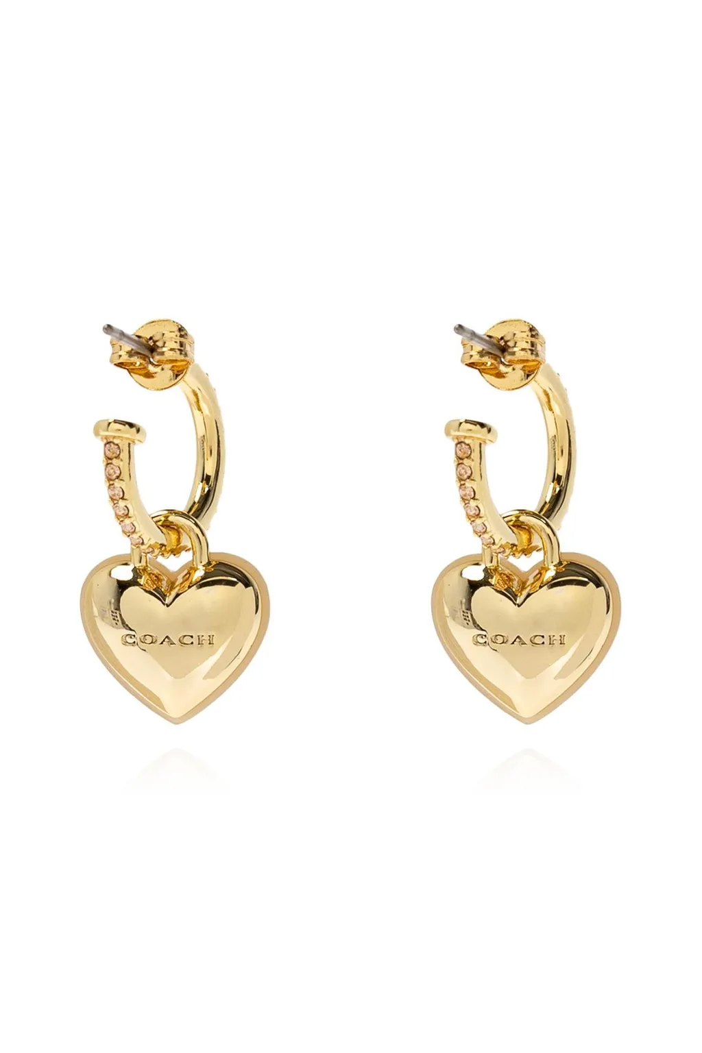 Heart Logo Plaque Pendant Earrings
