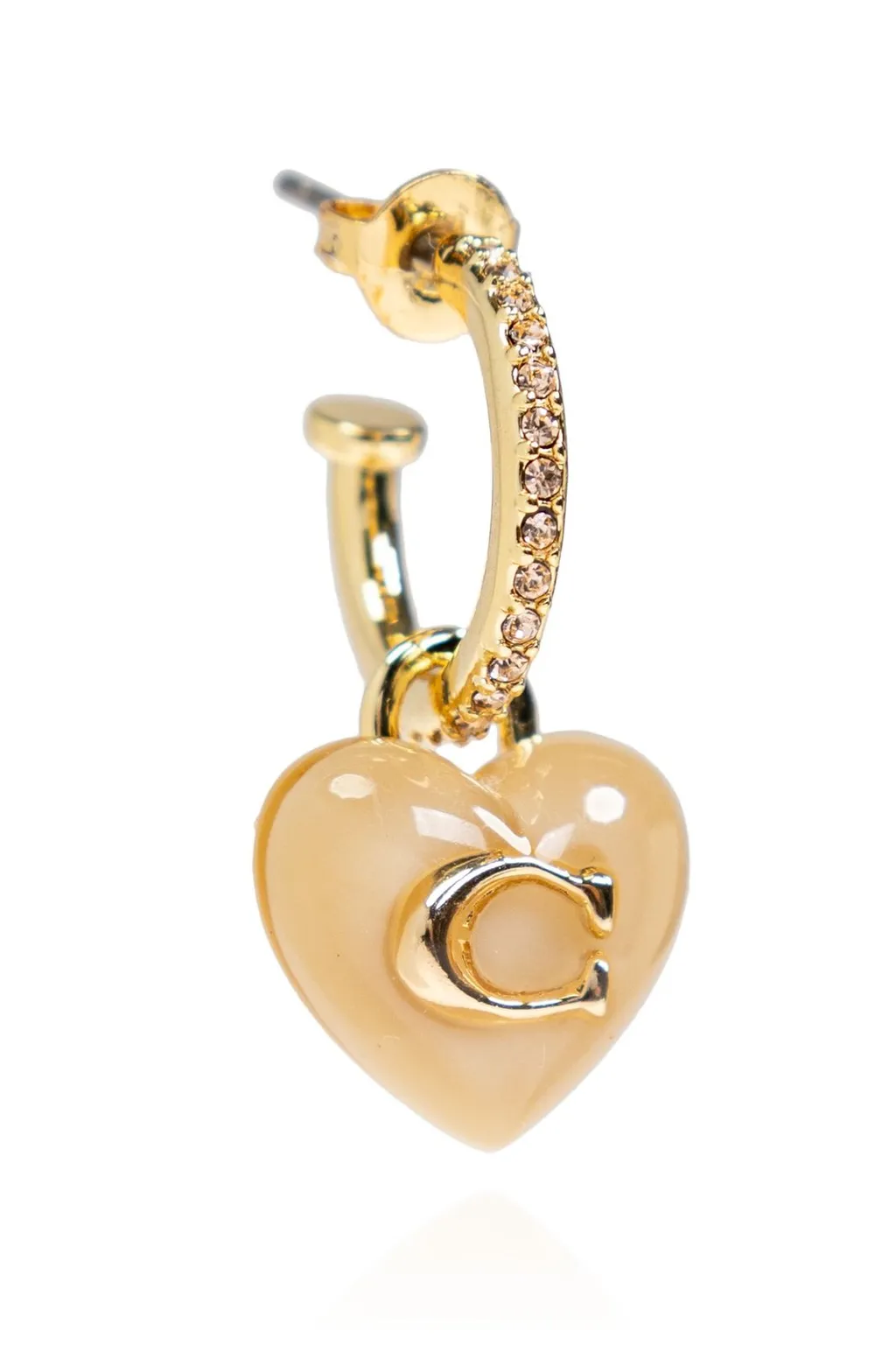 Heart Logo Plaque Pendant Earrings