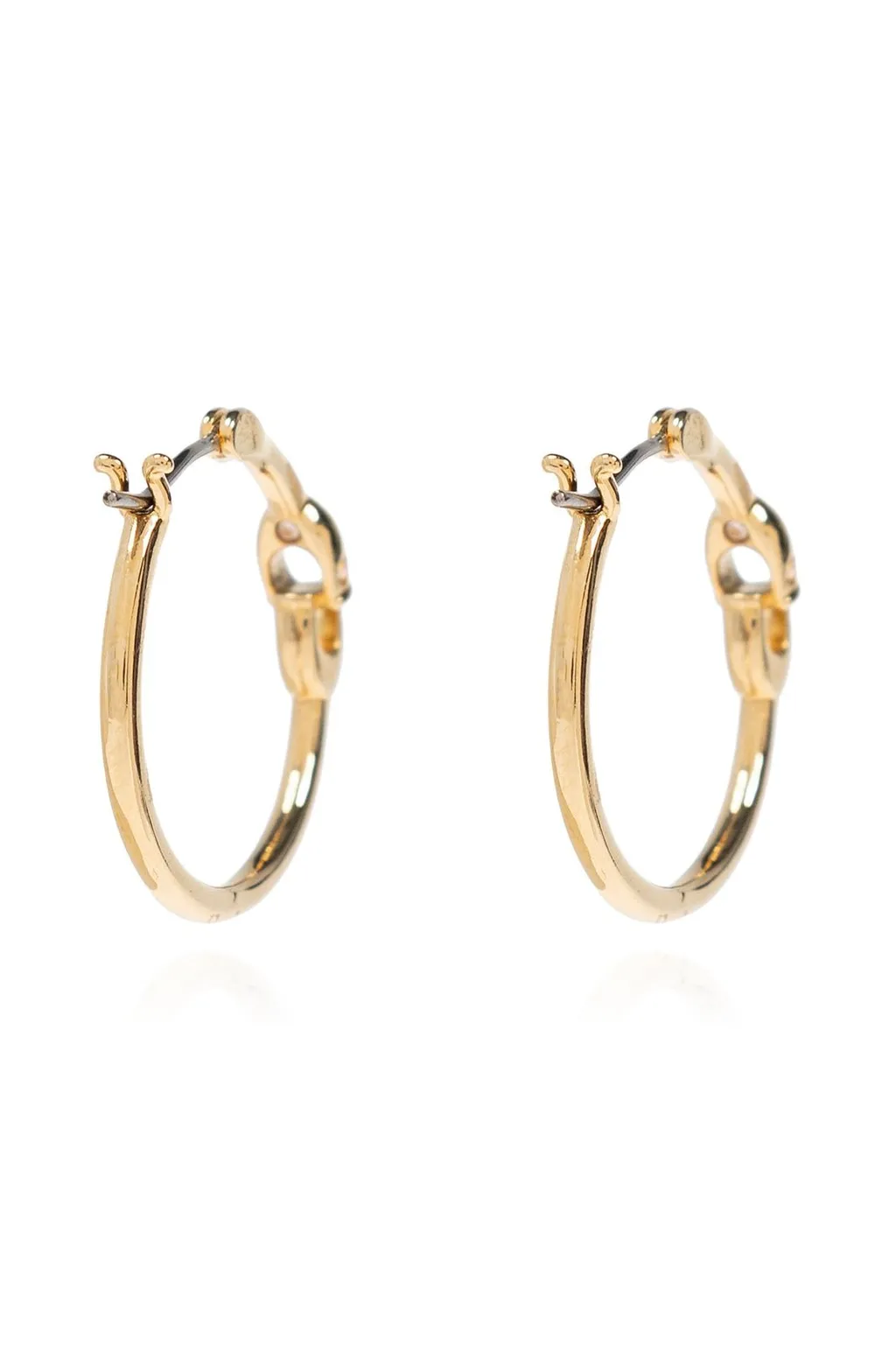 Logo Detailed Hoop Earrings