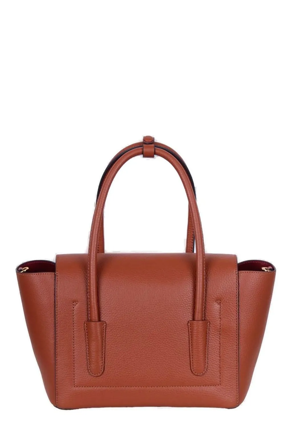 Logo Stamp Foldover Top Tote Bag