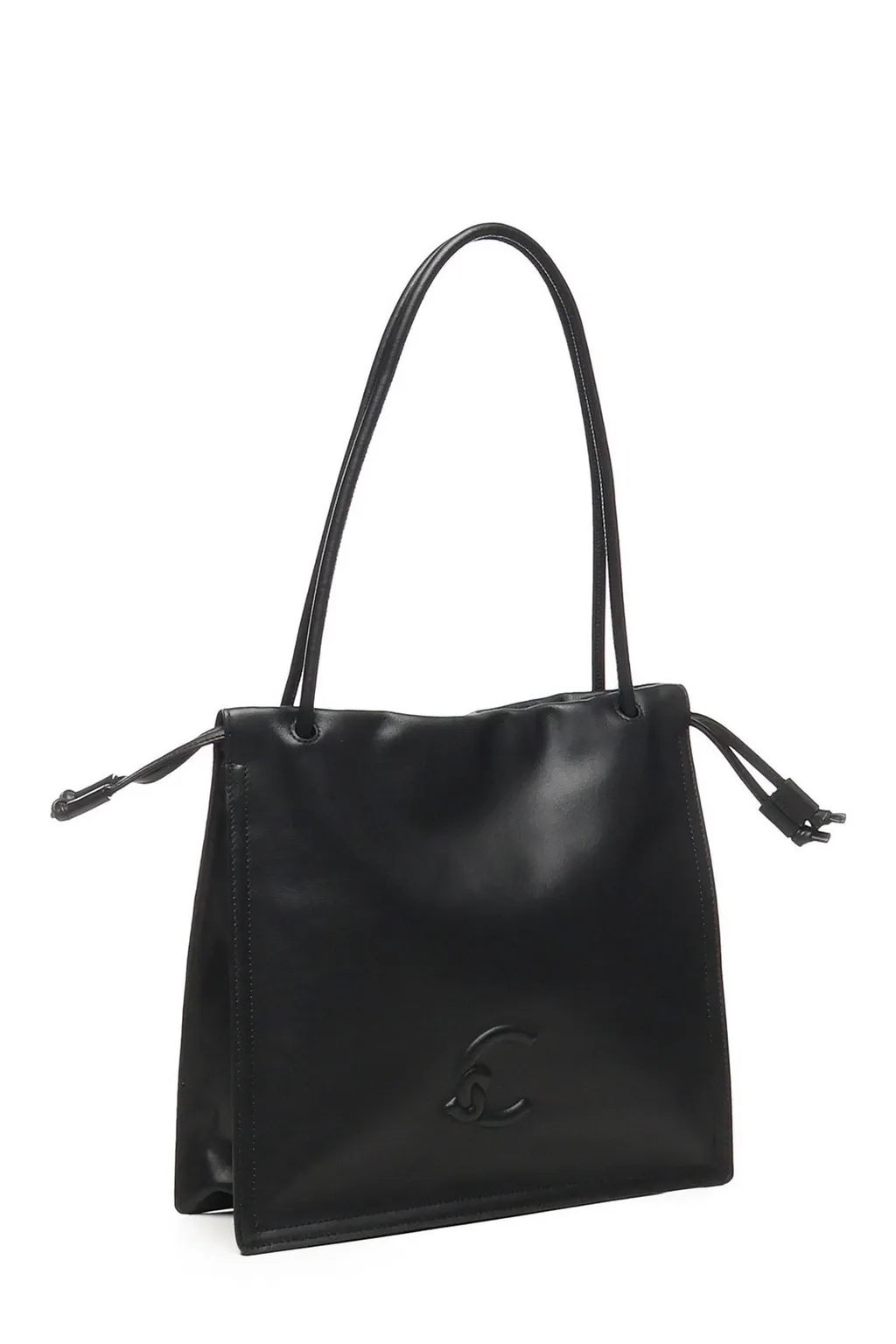 Logo Embossed Drawstring Tote Bag