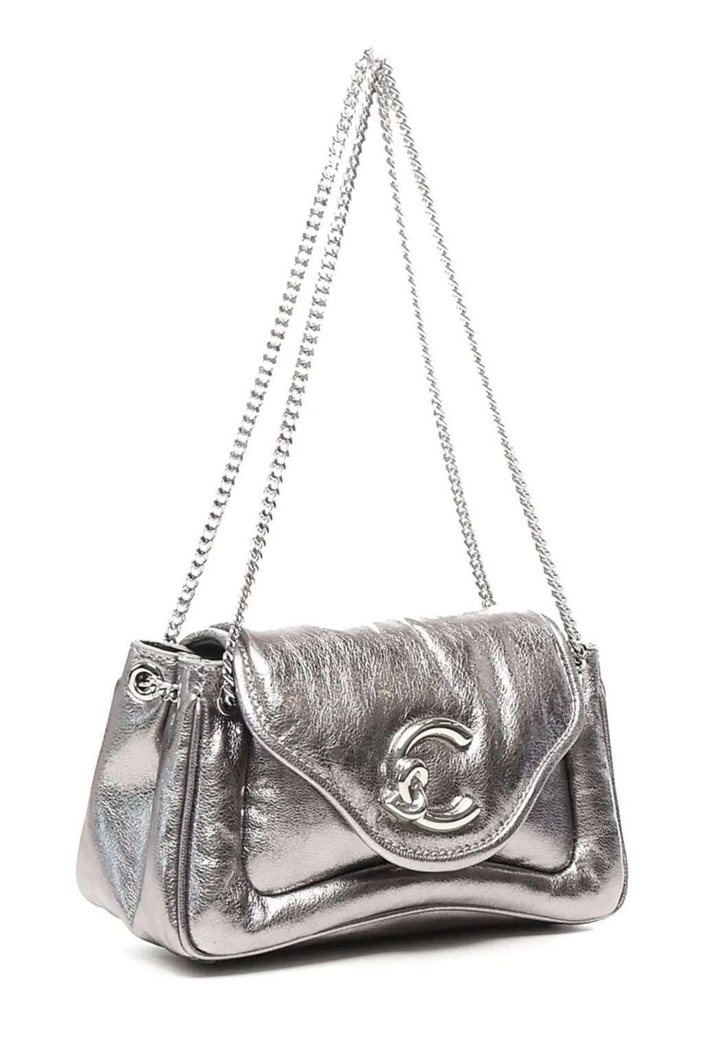 Logo Plaque Foldover Top Shoulder Bag