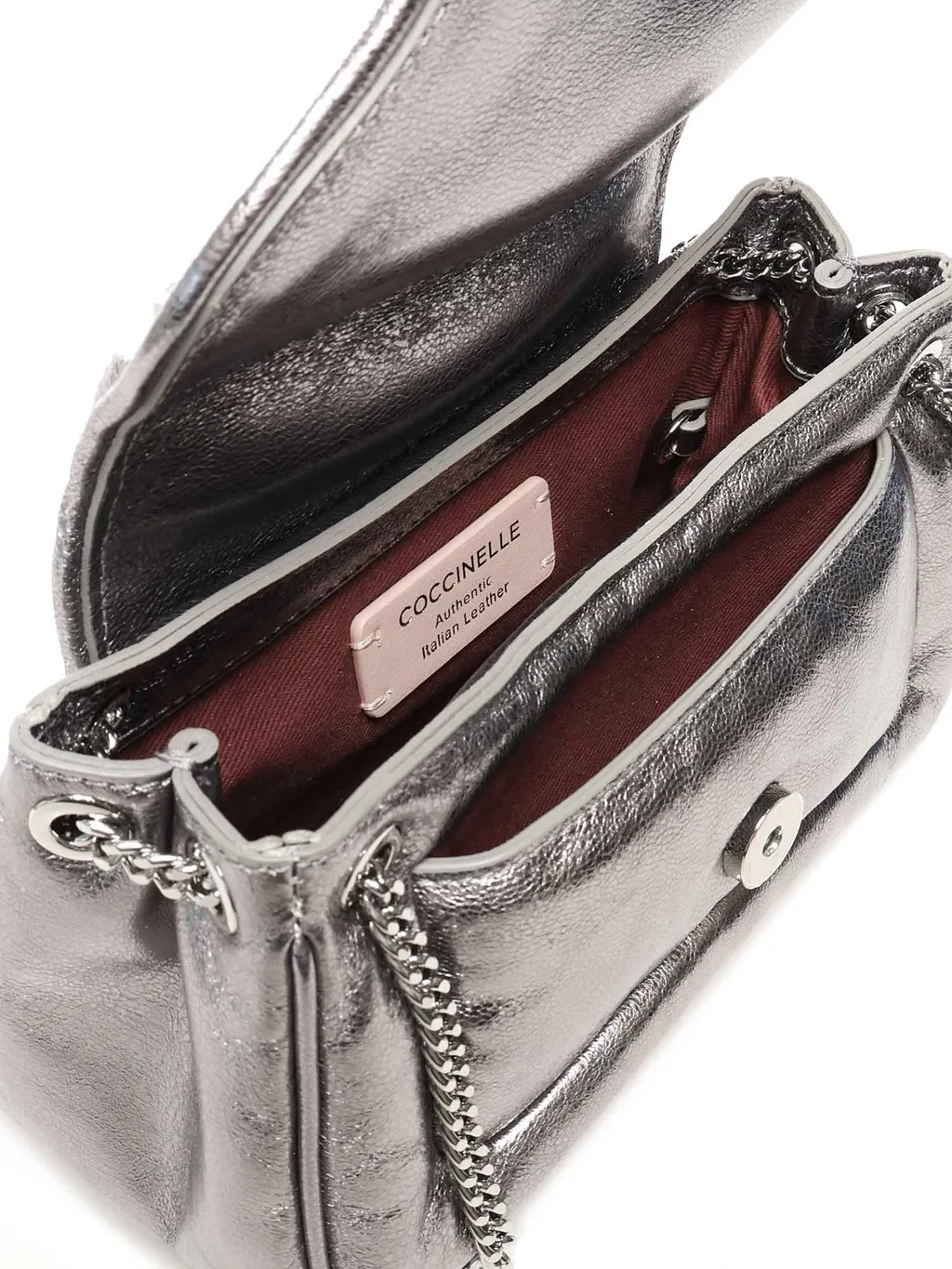 Logo Plaque Foldover Top Shoulder Bag