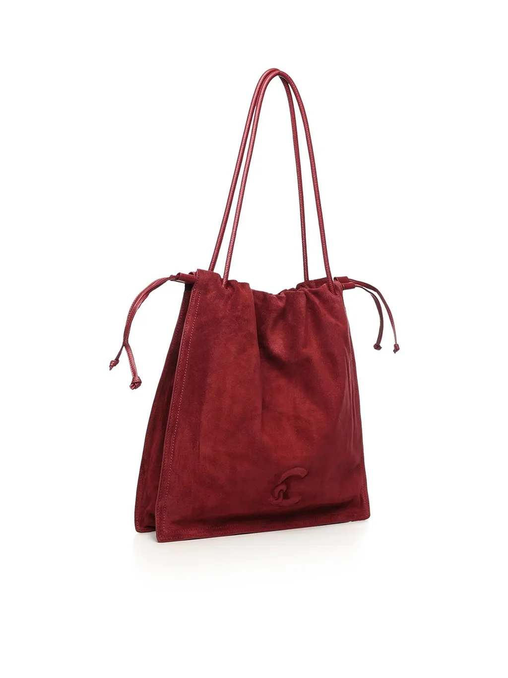 Logo Embossed Drawstring Tote Bag