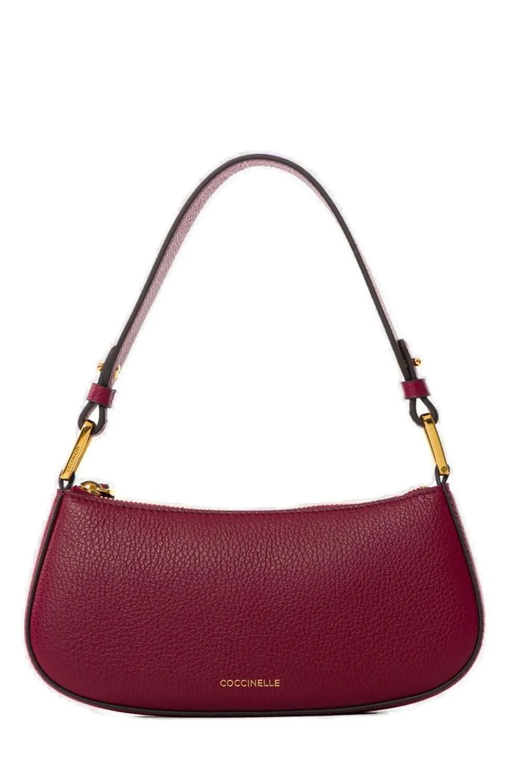 Logo Stamp Zipped Shoulder Bag