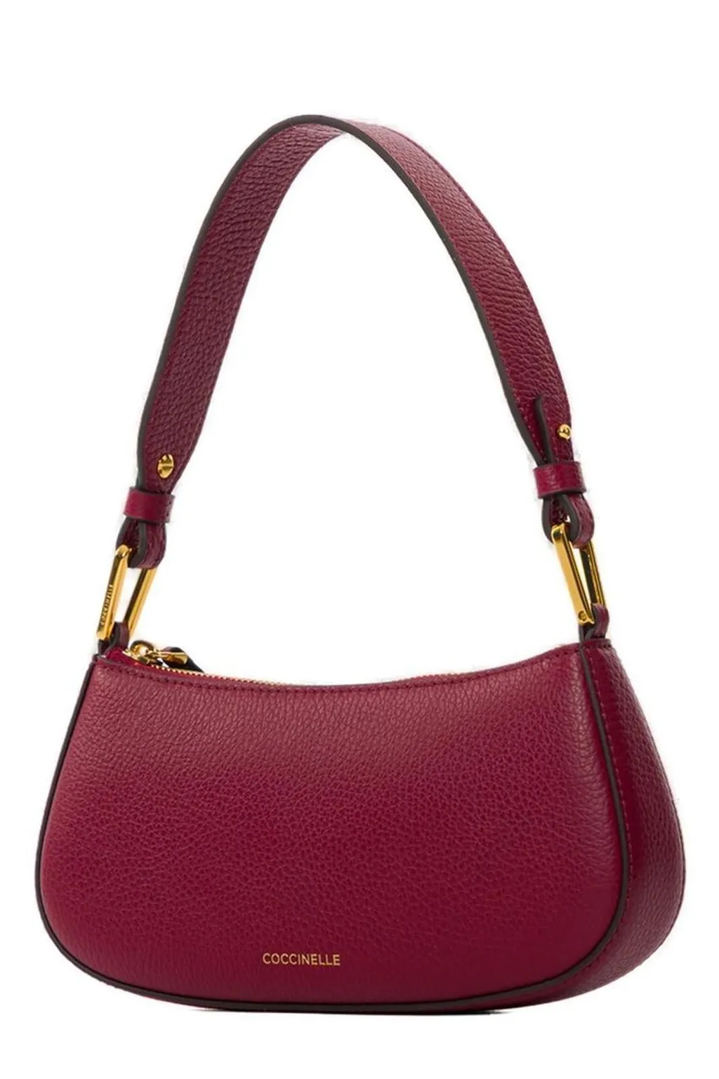 Logo Stamp Zipped Shoulder Bag