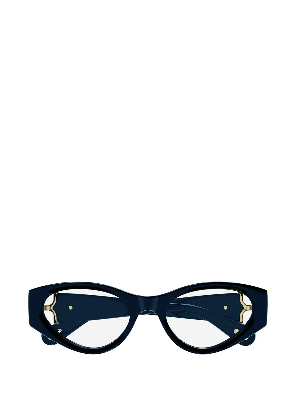 Cat-Eye Frame Logo-Engraved Glasses