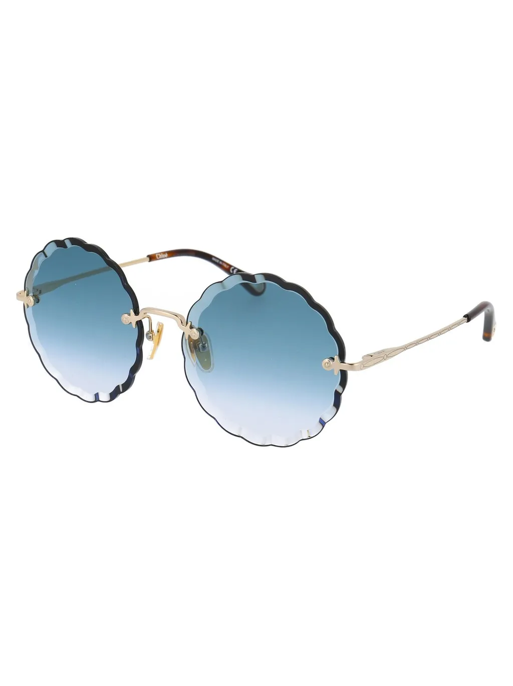 Round Scalloped Frame Sunglasses