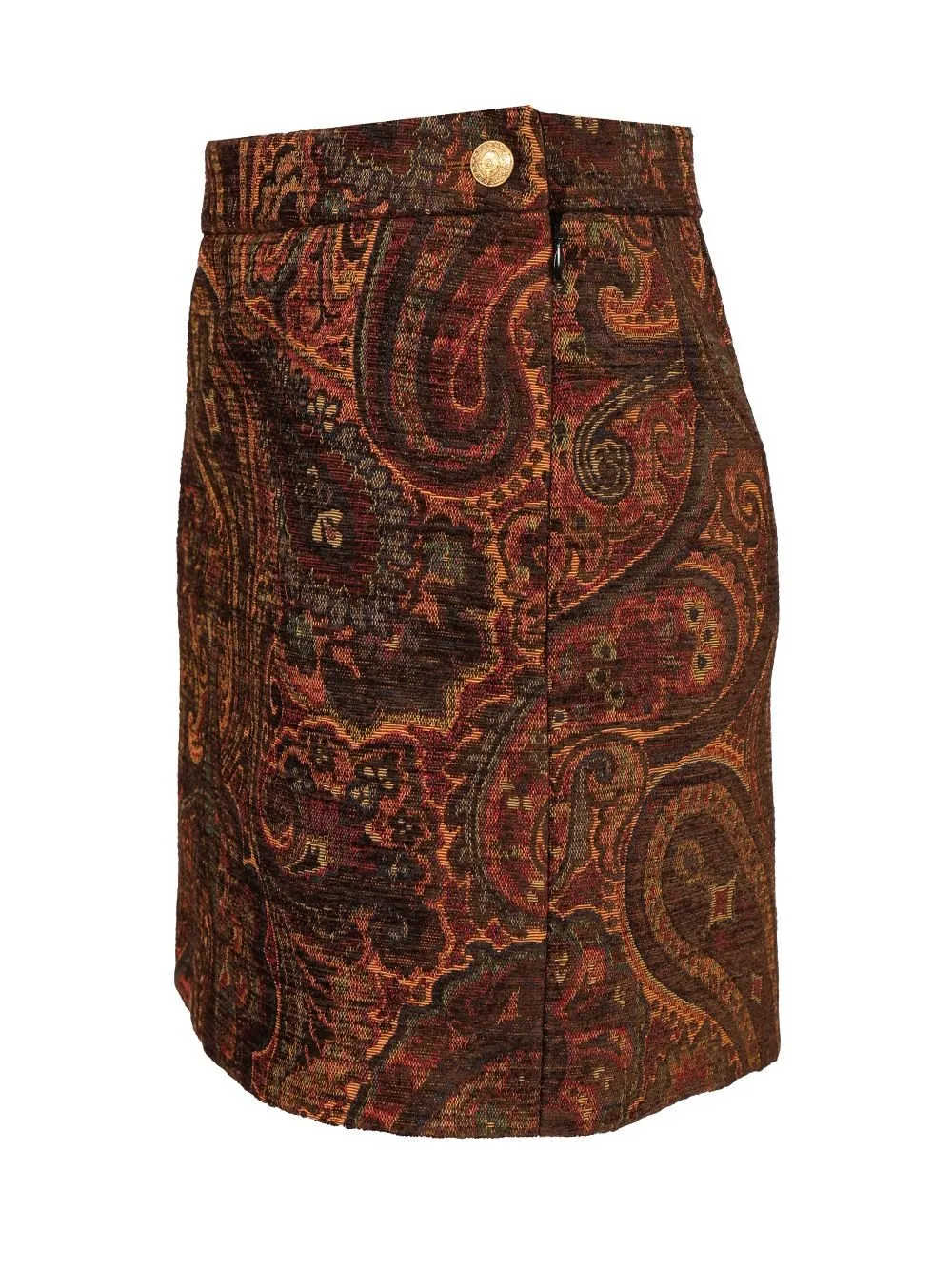 Paisley Jacquard Mini Skirt