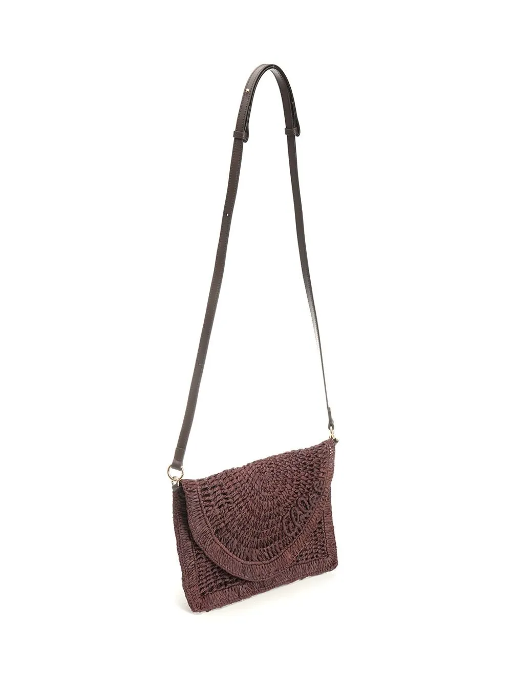 Summer Banana Flat Raffia Shoulder Bag