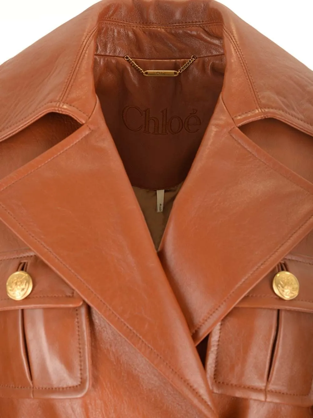 Belted Utilitarian Leather Trench Coat