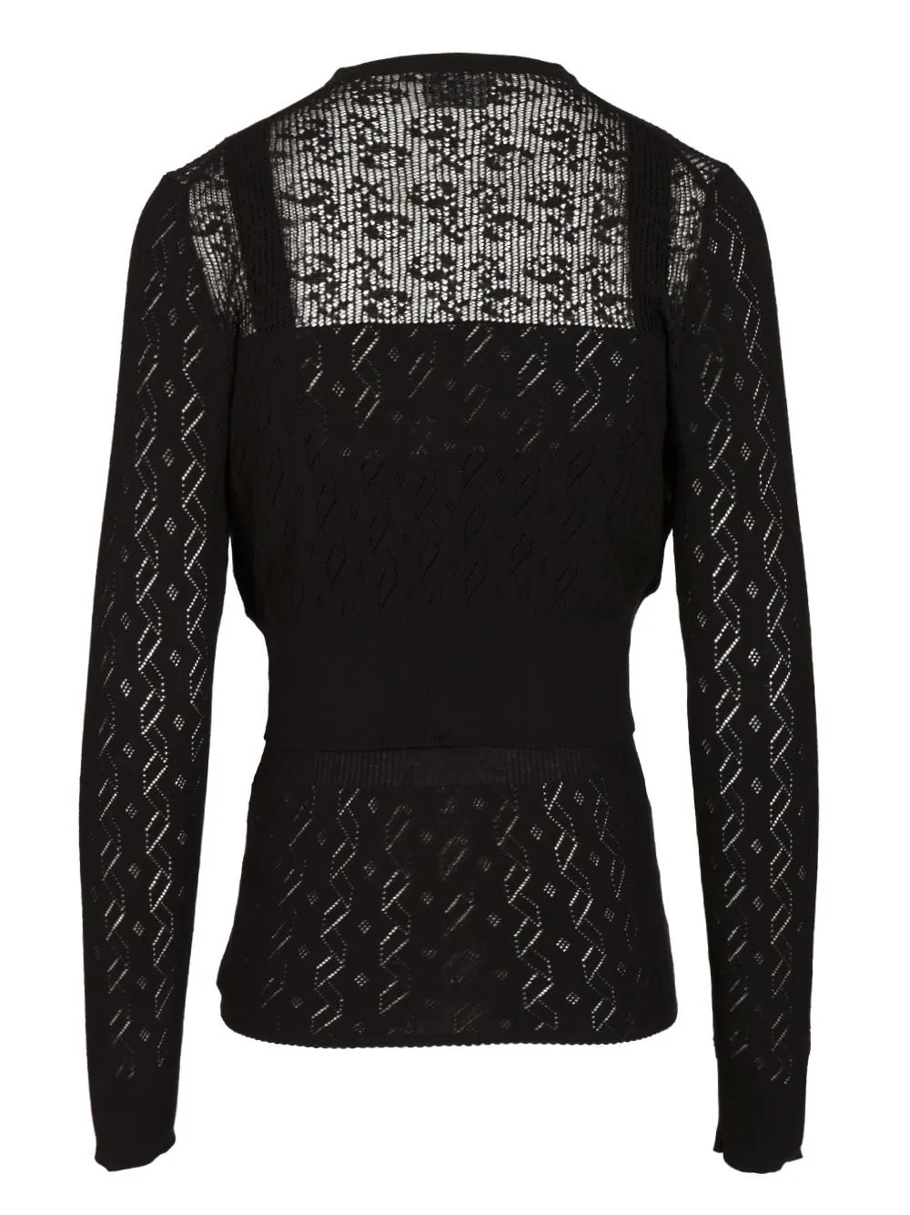 Layered Knit Long-Sleeve Top