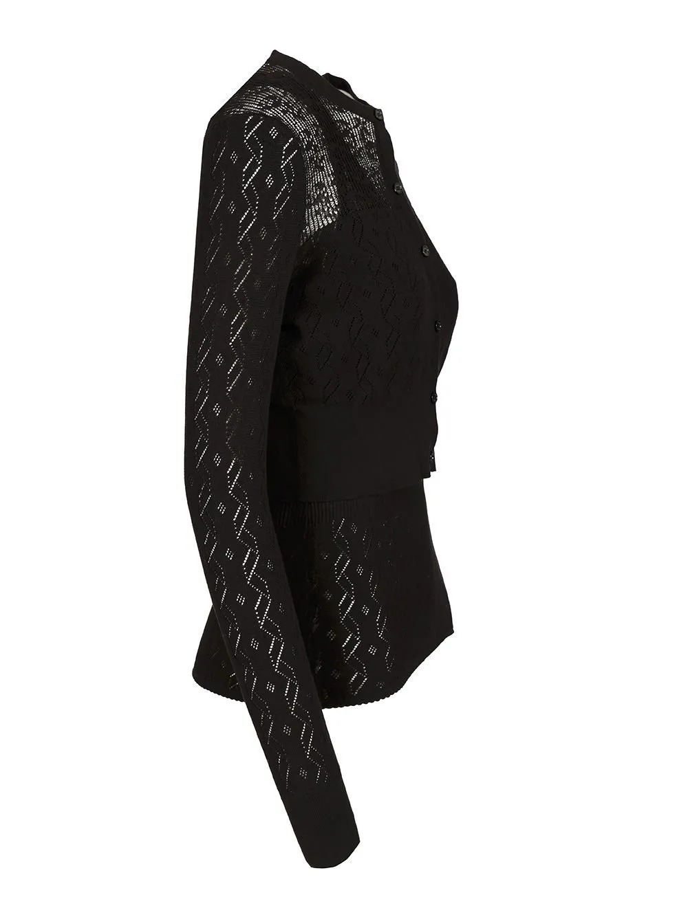 Layered Knit Long-Sleeve Top