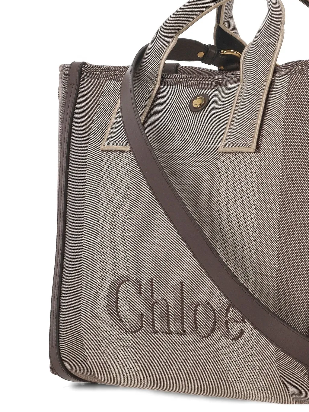 Carry Logo Detailed Large Tote Bag
