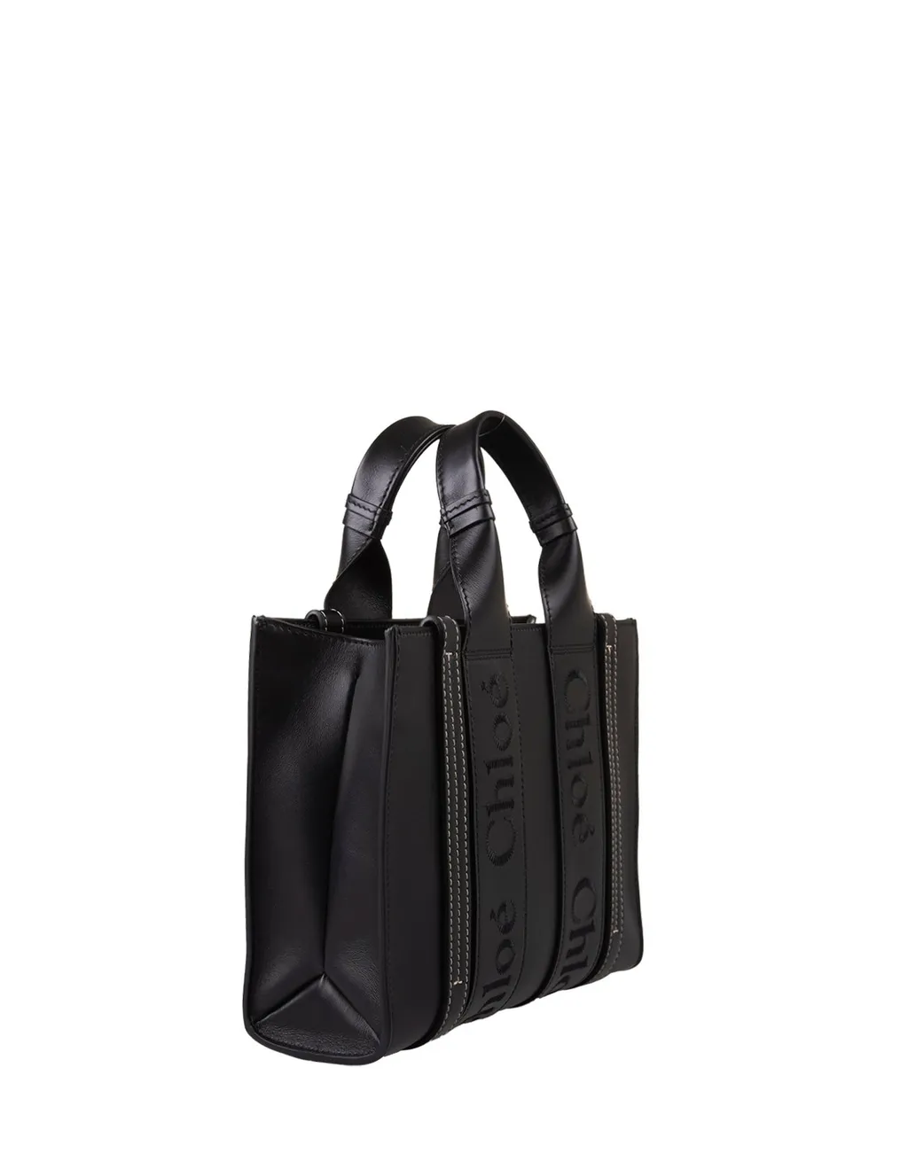 Woody Logo Embroidered Small Tote Bag