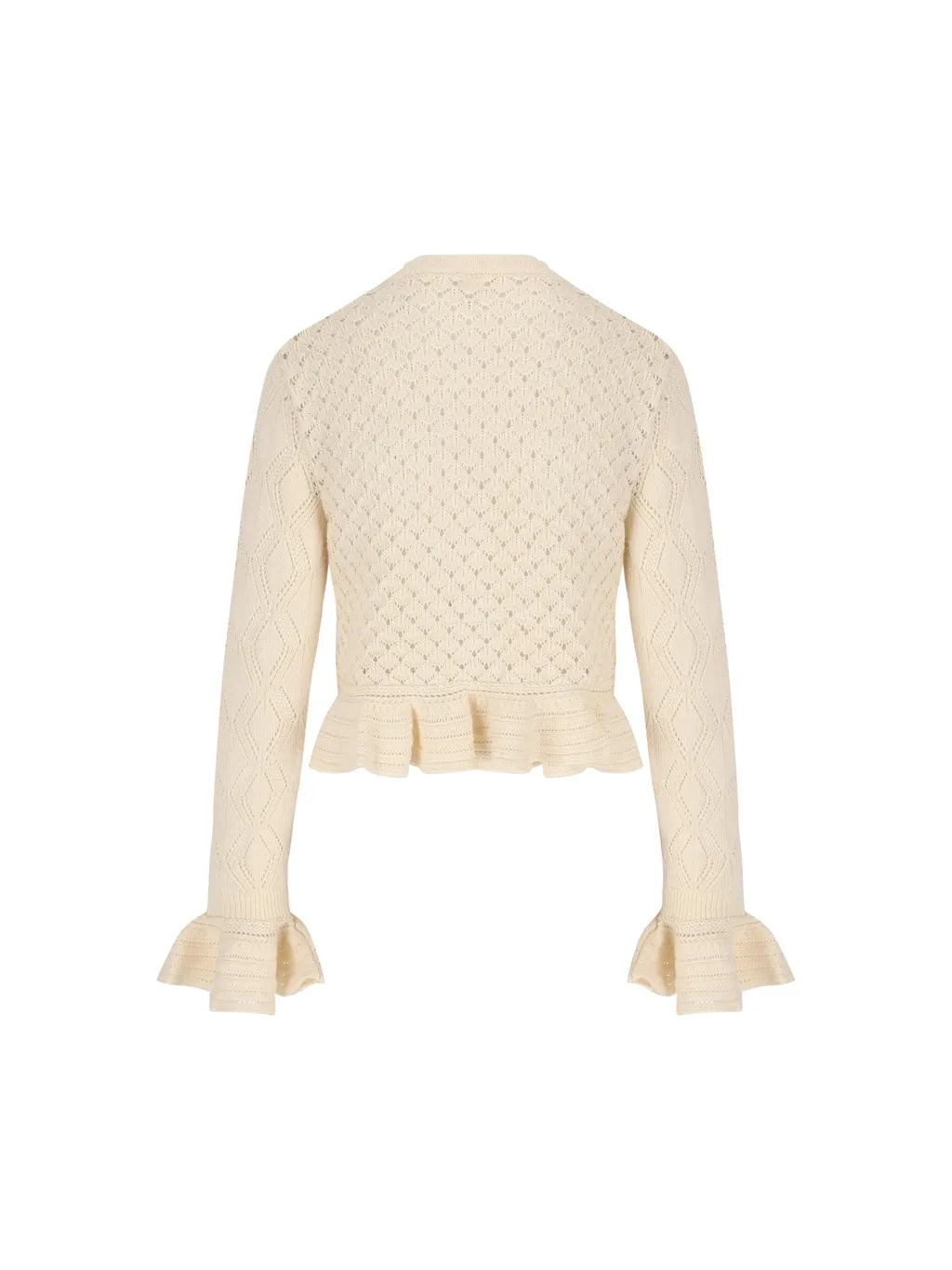 Ruffled Knit Cardigan