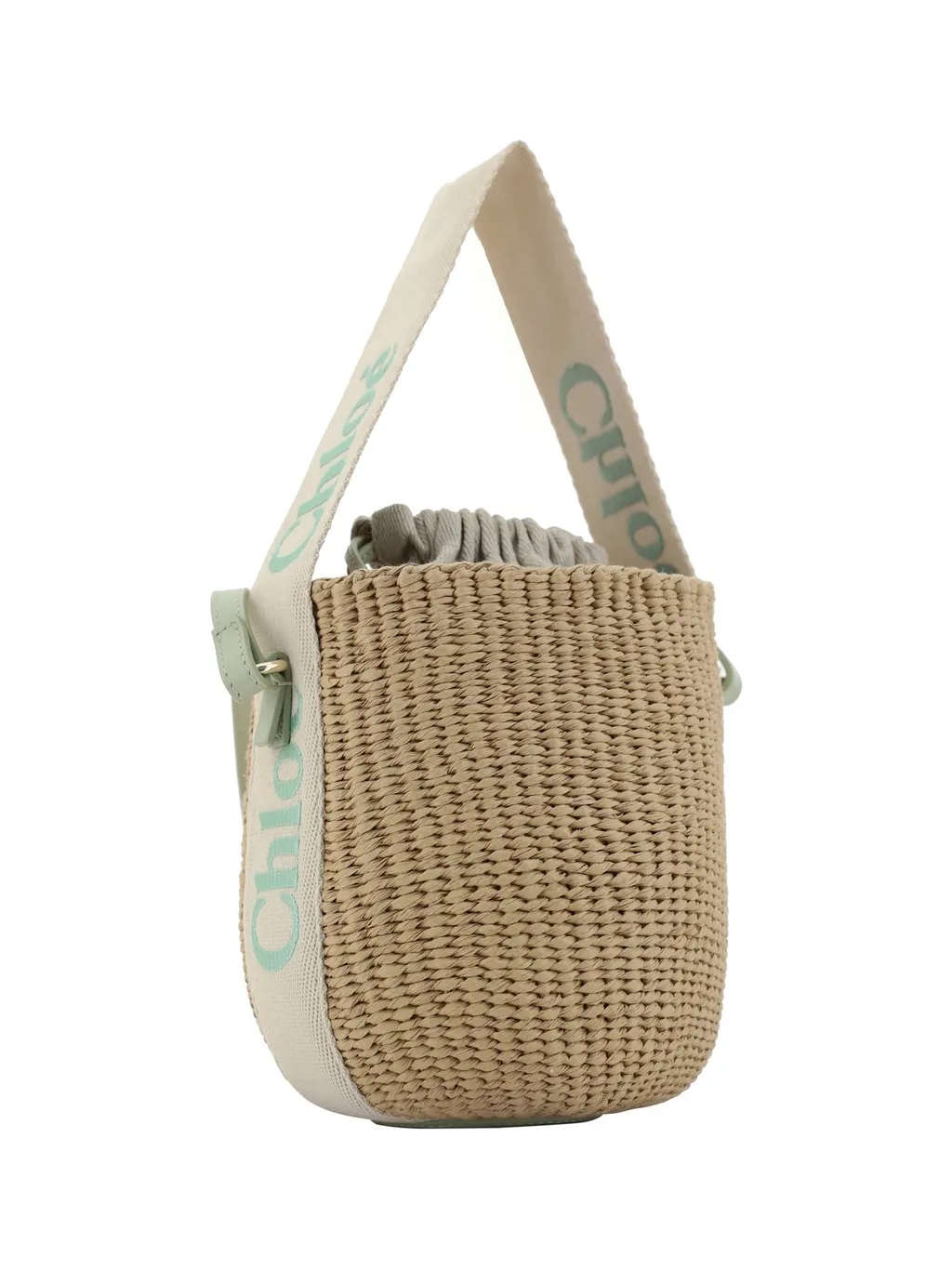 Woody Drawstring Small Basket Bag