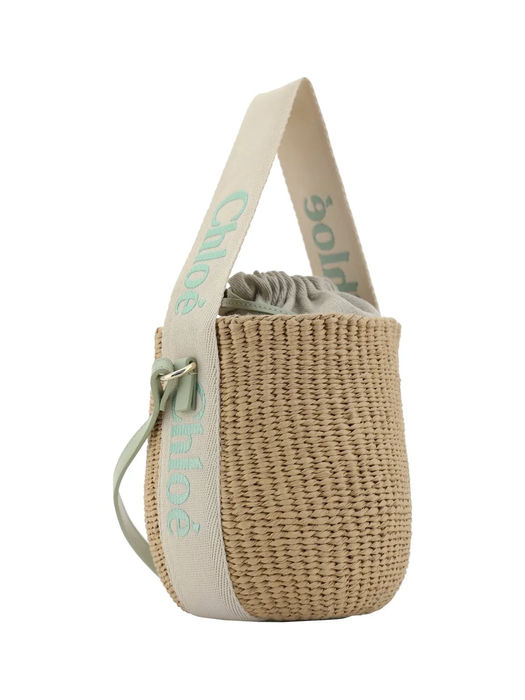 Woody Drawstring Small Basket Bag