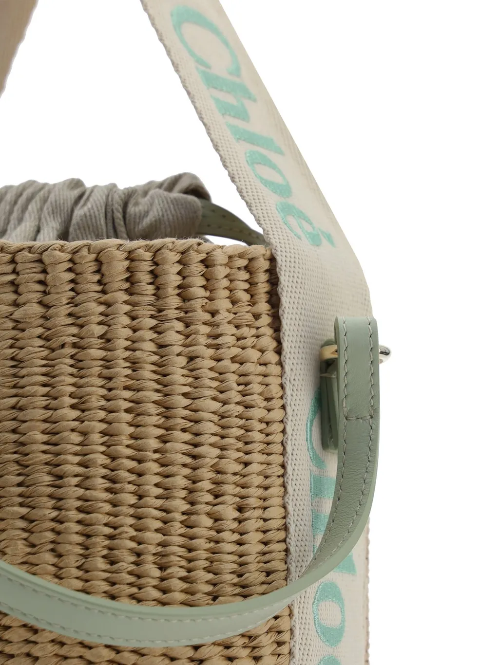 Woody Drawstring Small Basket Bag