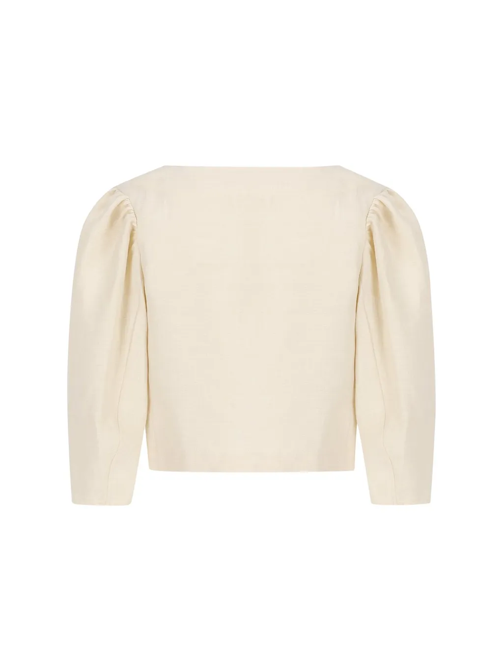Puff-Sleeved Cropped Top