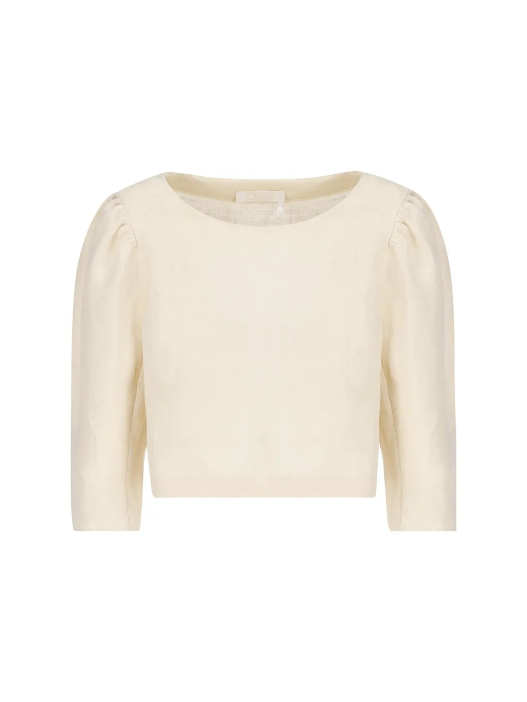 Puff-Sleeved Cropped Top