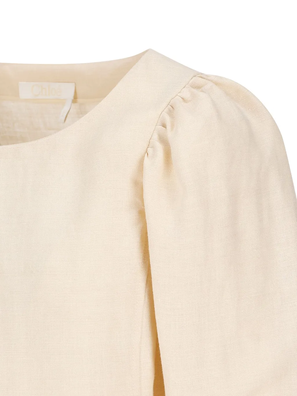 Puff-Sleeved Cropped Top