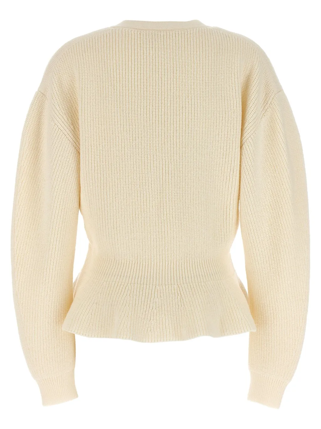 Ruffled Knit Cardigan