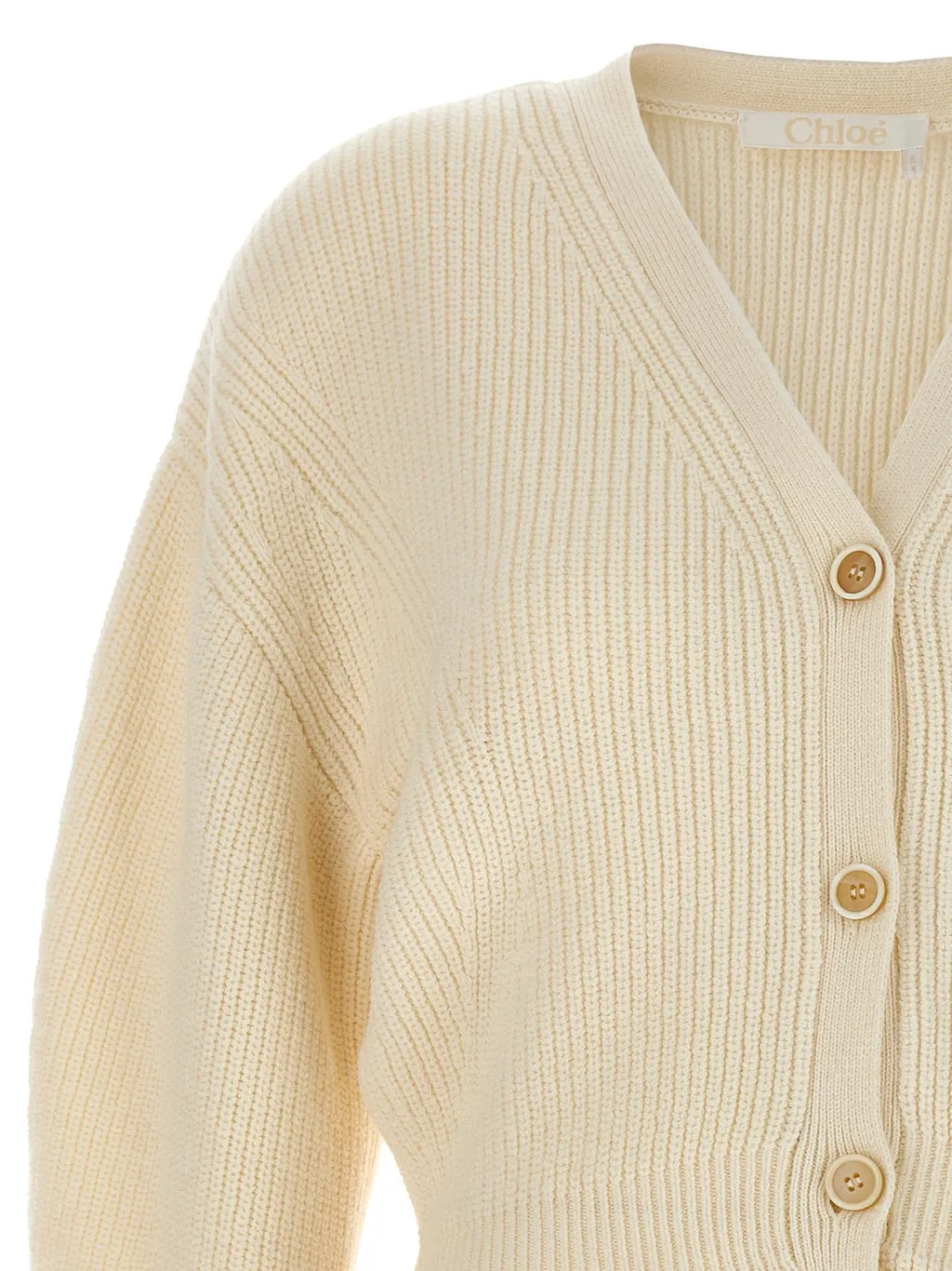 Ruffled Knit Cardigan