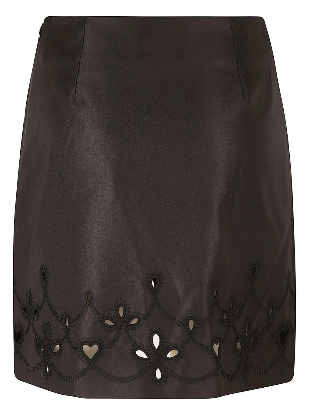 Embroidered A-Line Mini Skirt