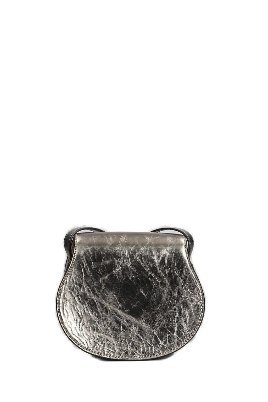 Small Marcie Metallized Saddle Bag