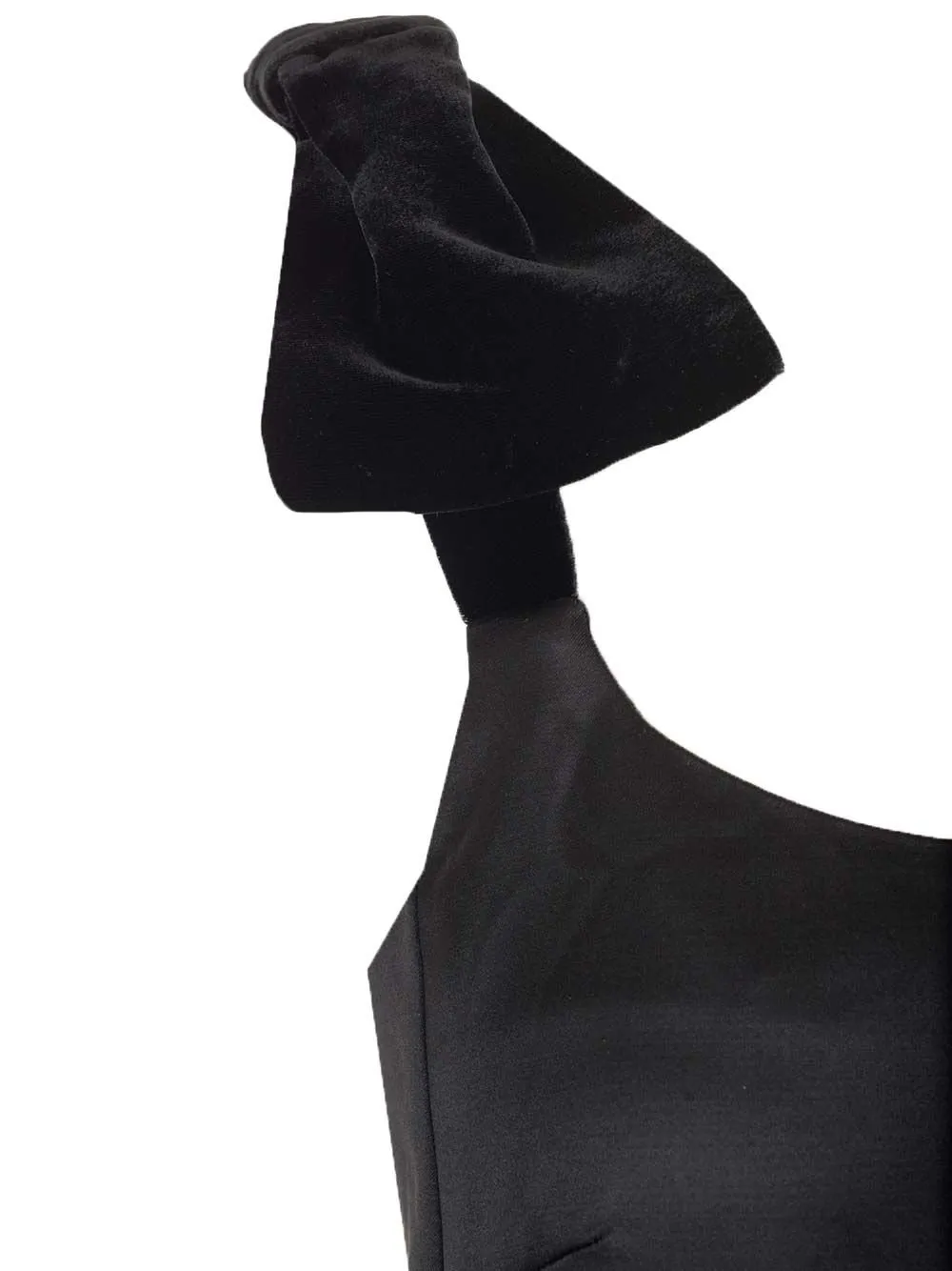 Velvet Bow Detailed Midi Dress