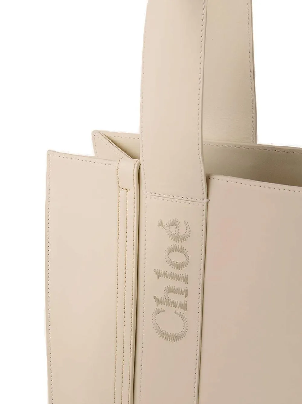 Woody Logo Embroidered Medium Tote Bag
