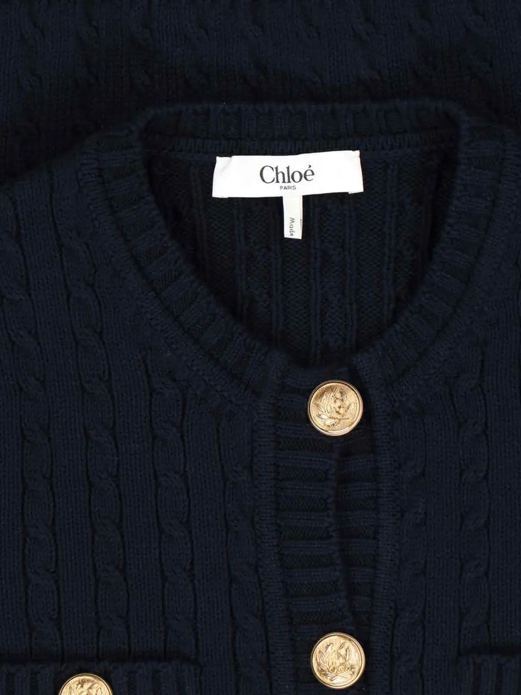 Buttoned Long Knit Cardigan