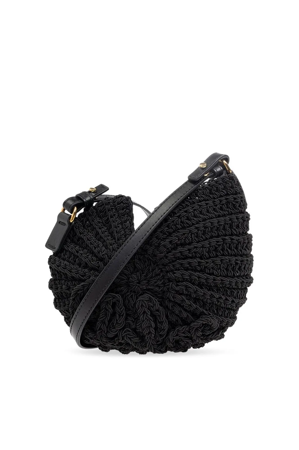 Logo Detailed Woven Crossbody Bag
