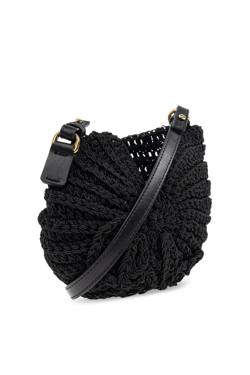 Logo Detailed Woven Crossbody Bag