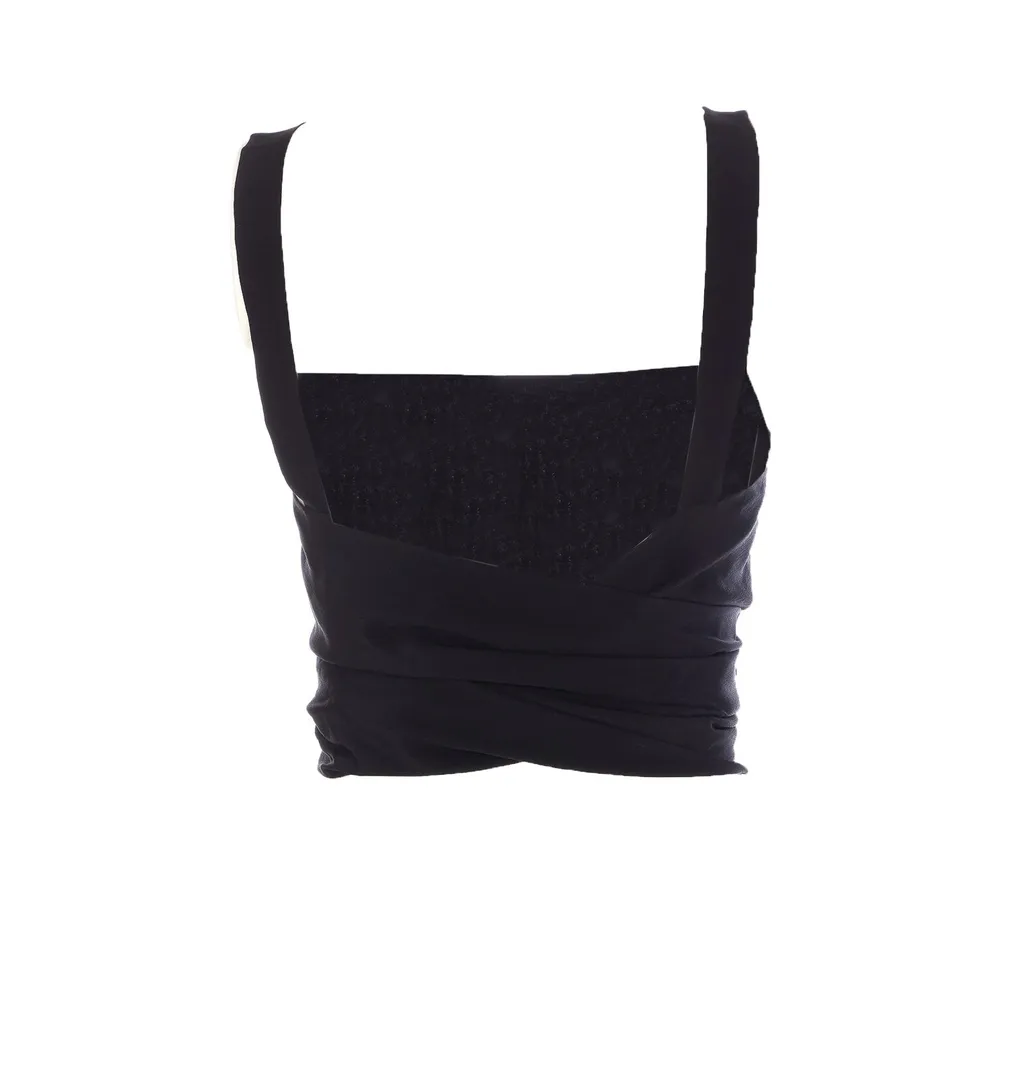 Front-Tie Cropped Tank Top