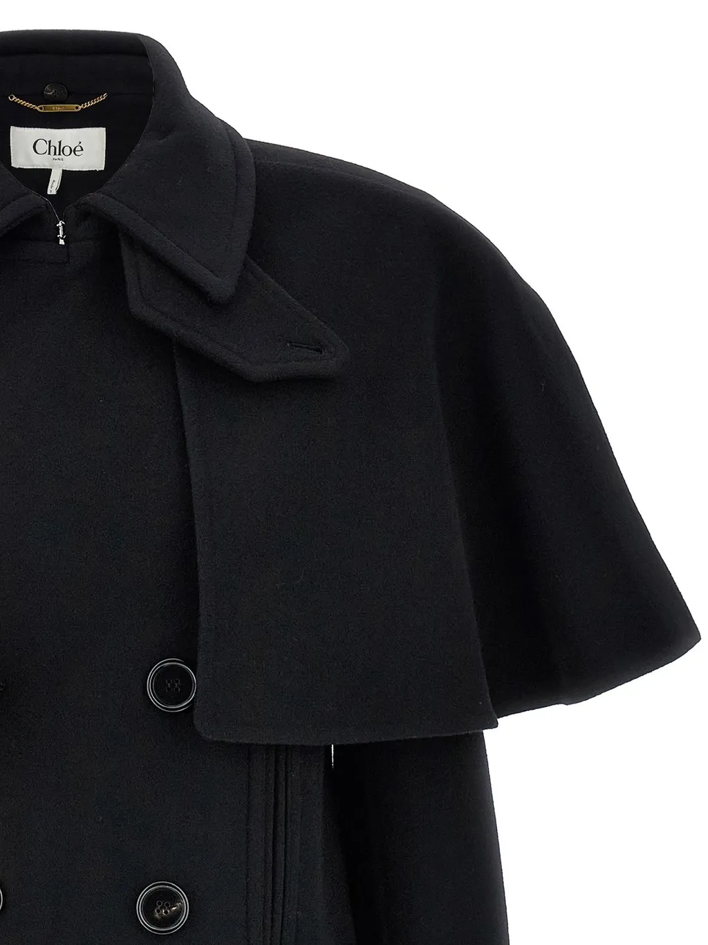 Double-Breasted Cape Coat