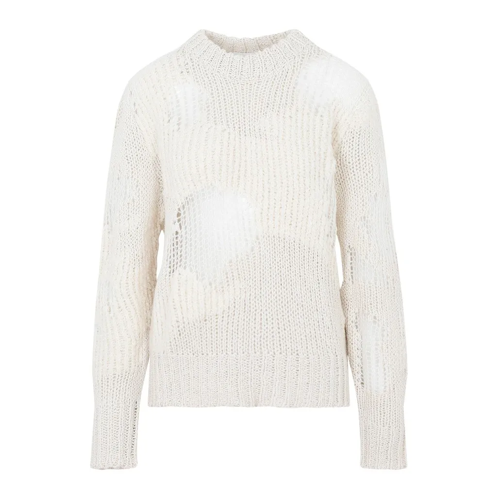 Mesh Patch Knitted Jumper