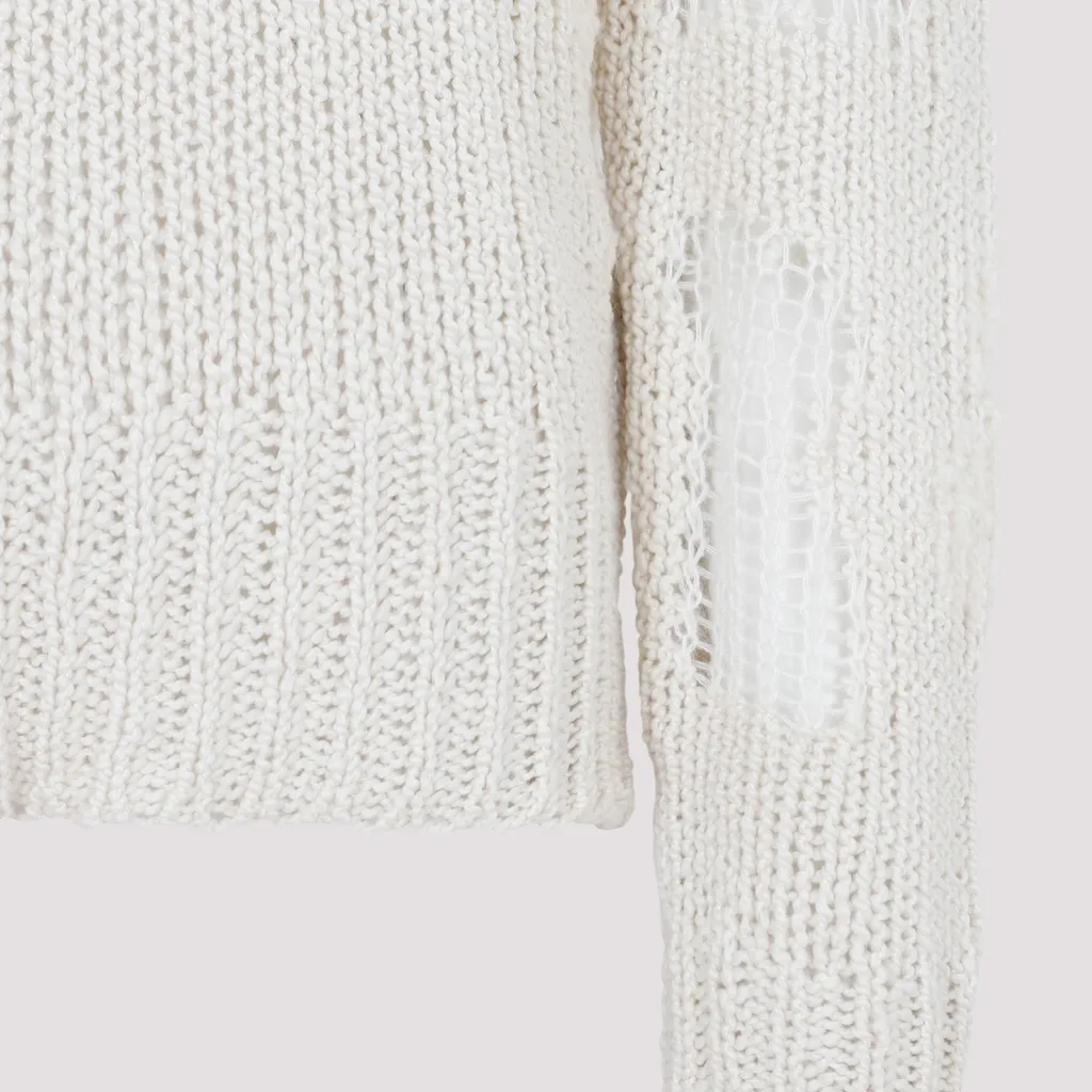 Mesh Patch Knitted Jumper