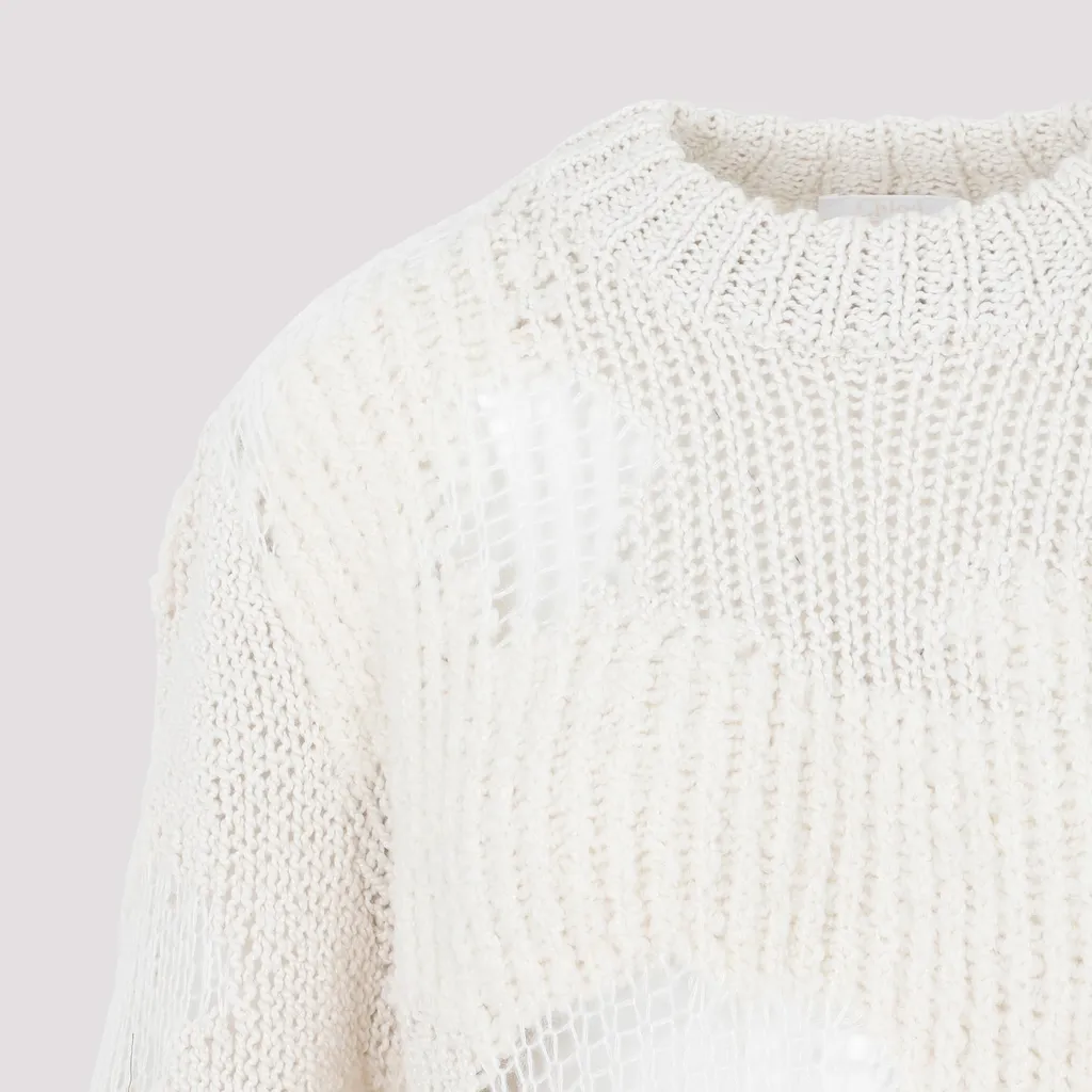 Mesh Patch Knitted Jumper