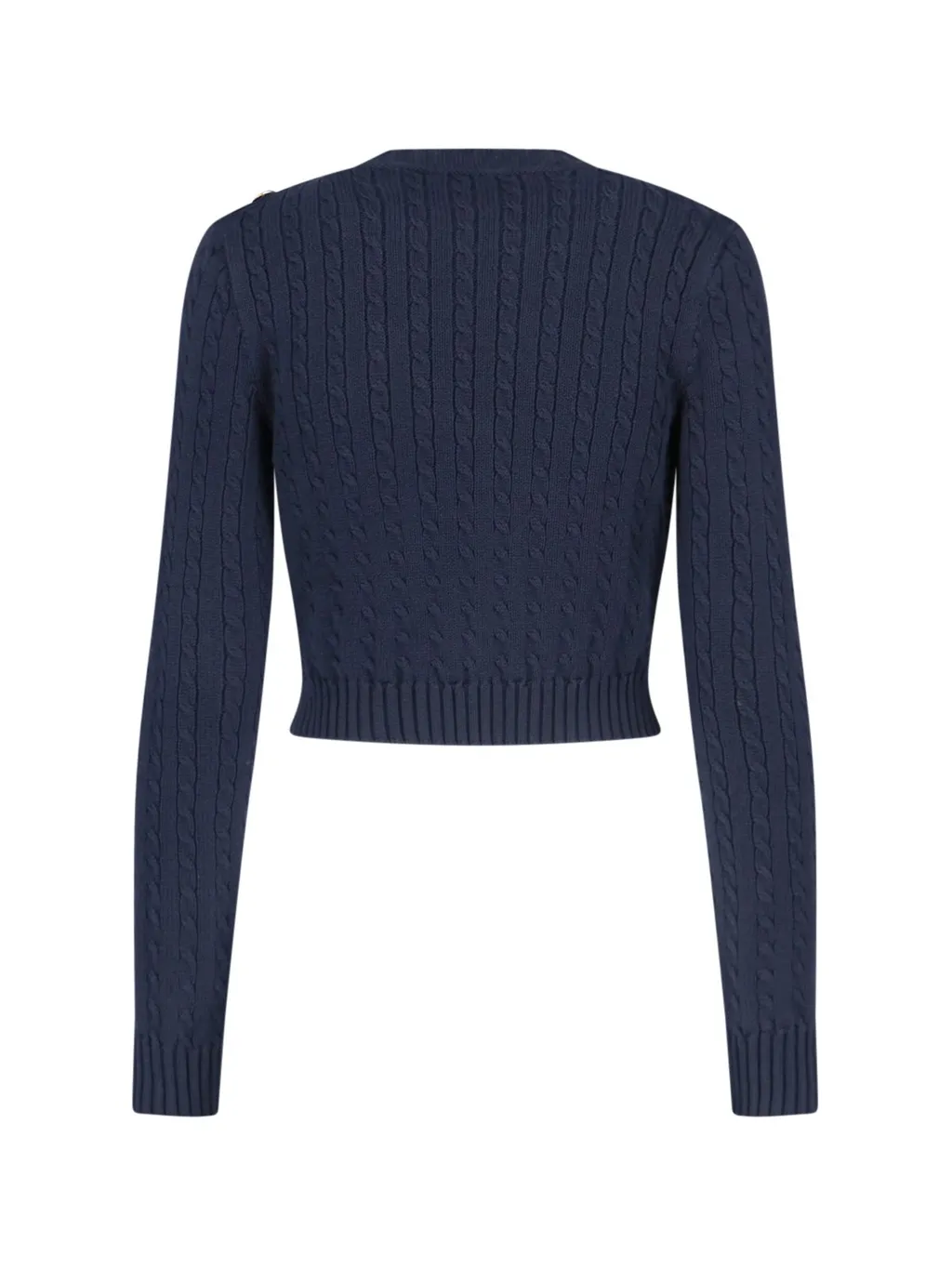 Buttoned-Detail Knitted Jumper