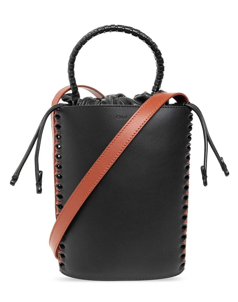 Colour-Block Bucket Shoulder Bag