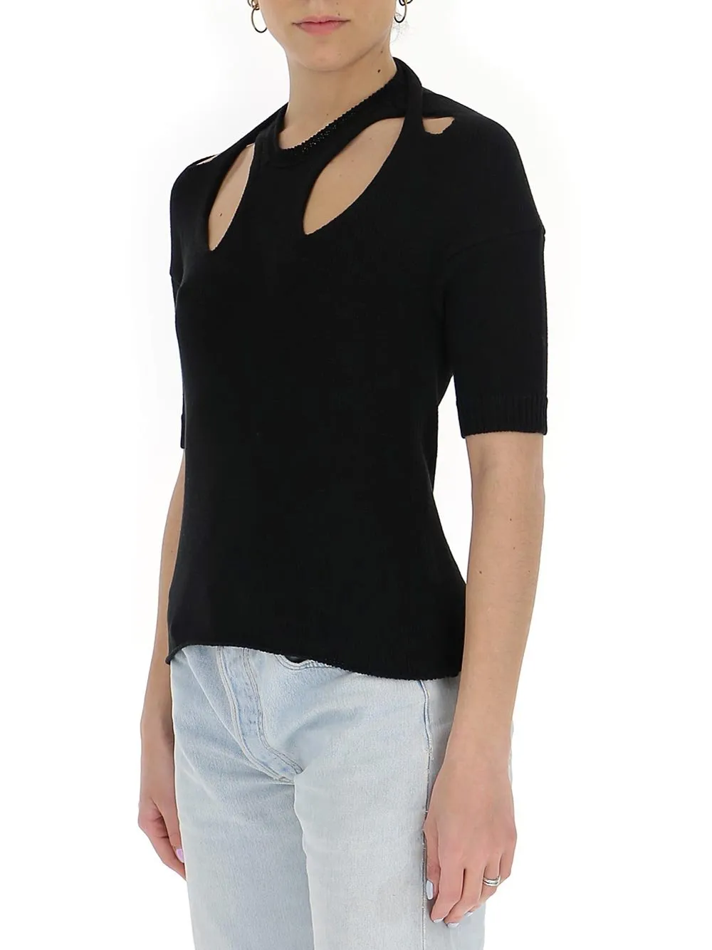 Cut-Out Detail Knit Top