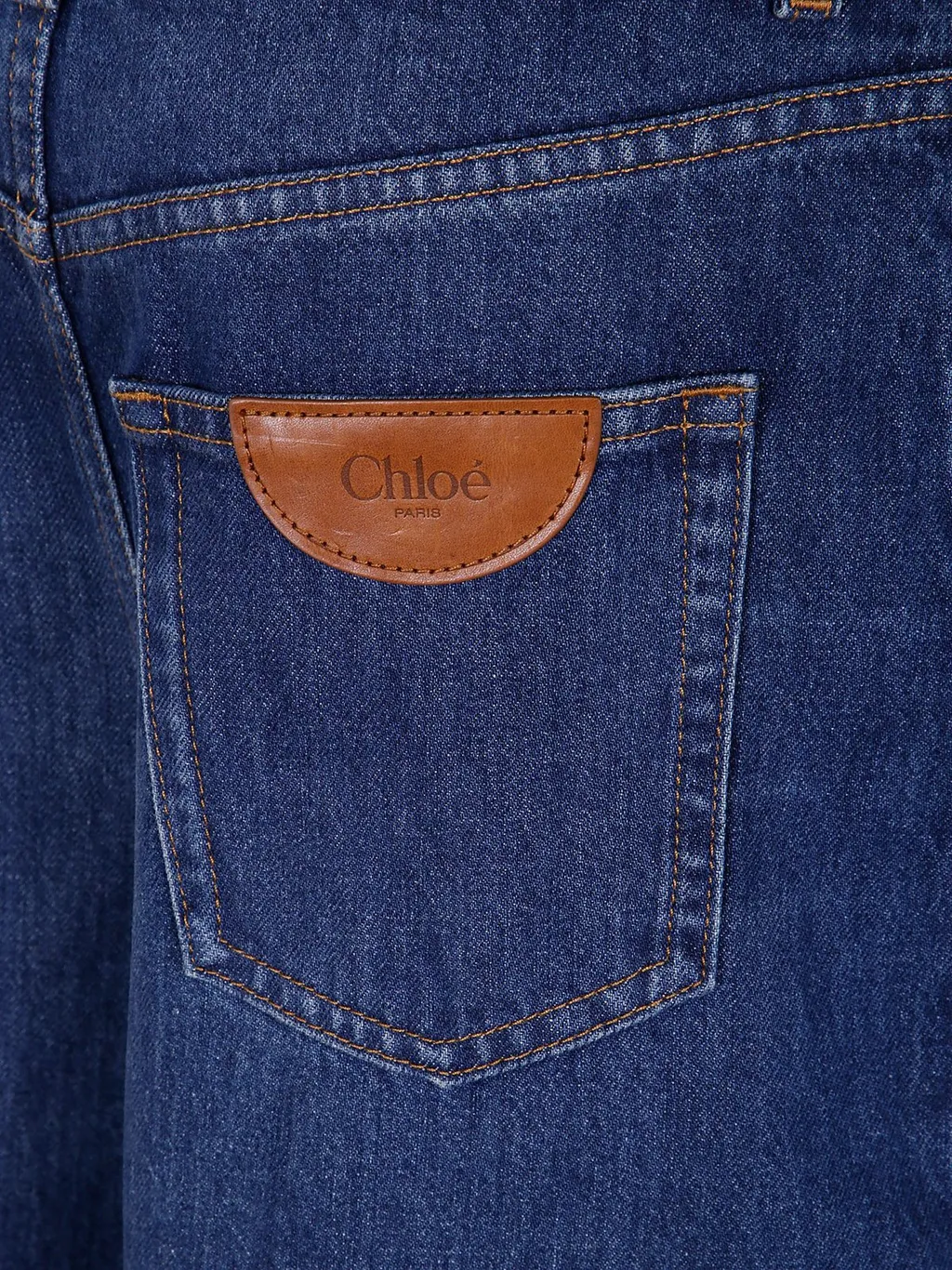 Logo Patch Distressed Jeans