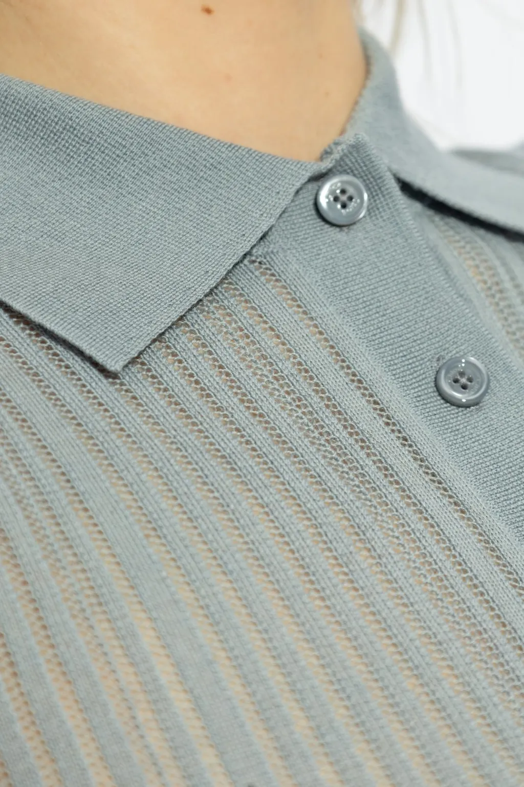 Fitted Knit Polo Shirt